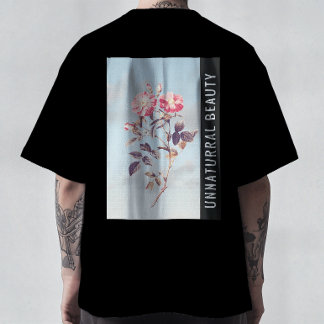 Belleza poco natural Camiseta estética de rosa vin