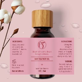 Belleza rosa 1 etiqueta impermeable para frascos O