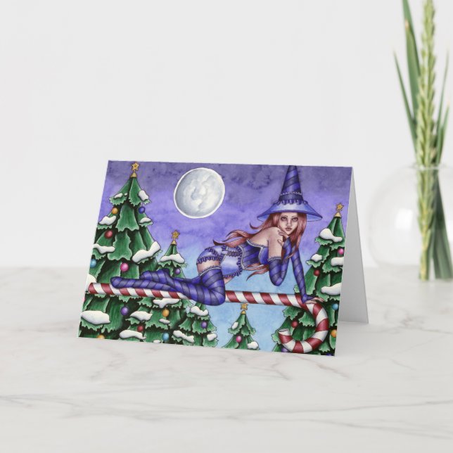 Belleza - tarjeta de la bruja del navidad (Anverso)
