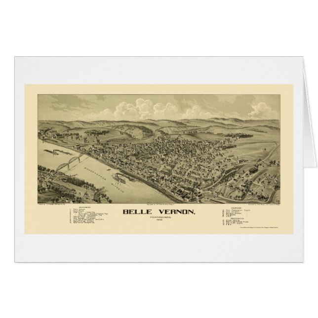 Belleza Vernon, mapa panorámico del PA - 1902 (Anverso (Horizontal))