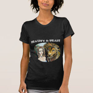 Belleza y camiseta de la bestia