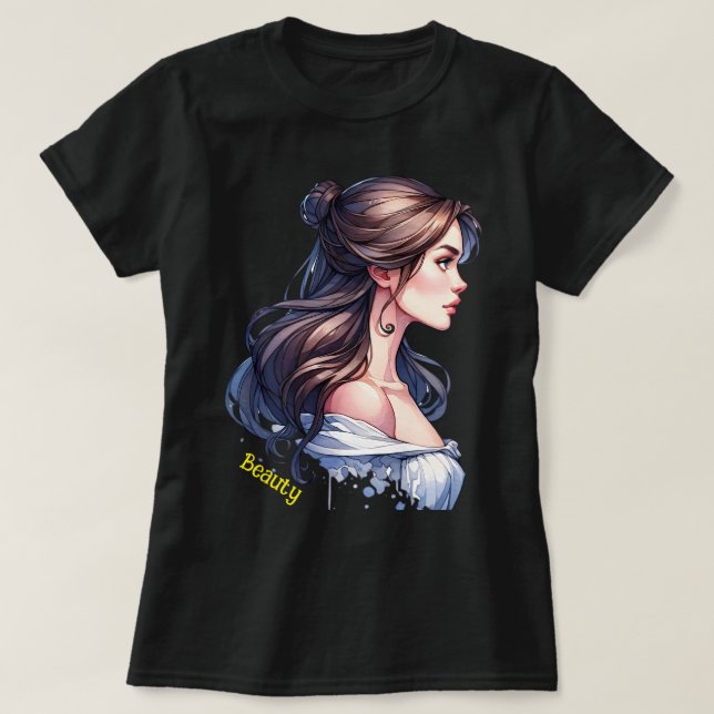 Belleza y la camiseta de la pareja de la bestia (Diseño del anverso)