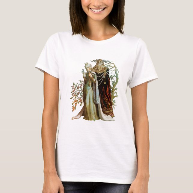 Belleza y la camiseta de las damas de bestia (Anverso)