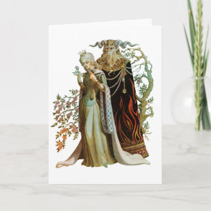 Belleza y la tarjeta de felicitación a la bestia