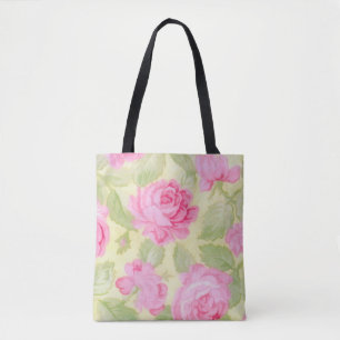 Bellezas rosas por toda la bolsa de papel de impre