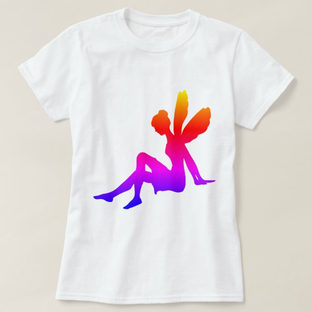 Bellísimo diseño de hadas camiseta femenina (Diseño del anverso)