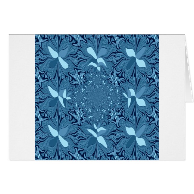 Bello arte asombroso iridiscente azul caleidoscopi (Anverso (Horizontal))