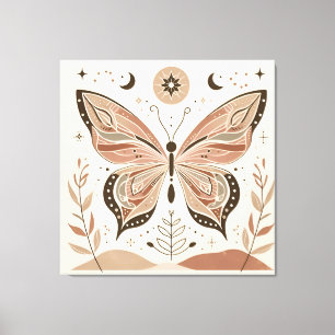 Bello arte de pared de lienzo de mariposa