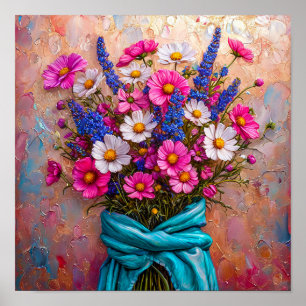 Bello bodegón de ramo floral elegante arte