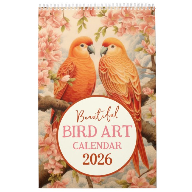 Bello Calendario de Arte de Aves 2026 (Tapa)