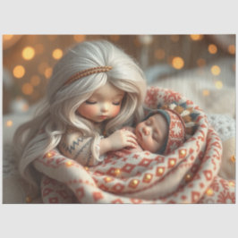 Bello papel de té de hadas y bebés con fantasía