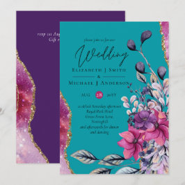 Bello PRESUPUESTO Boda de Agato Floral Verde azula