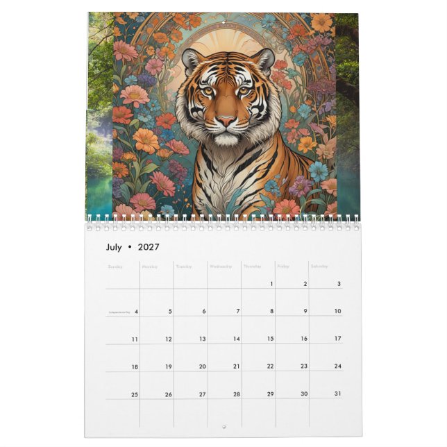 Bellos animales del Calendario Mundial 2025 (Jul 2027)