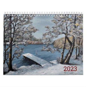 Bellos paisajes calendario 2023 -pinturas al óleo