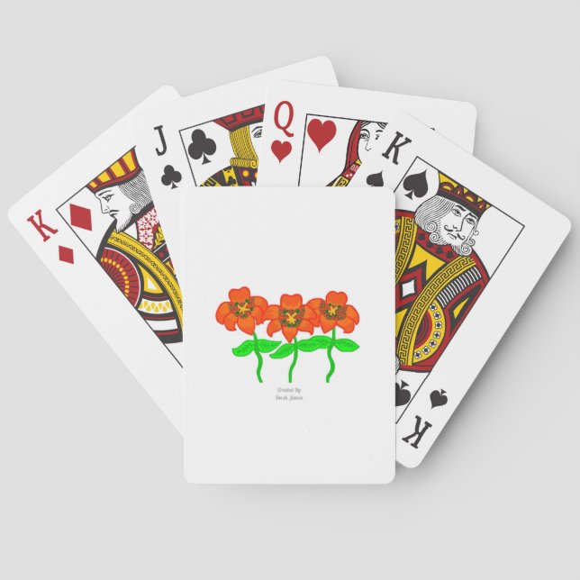 Bellos Tigres Lilies Jugando Cartas (Reverso)