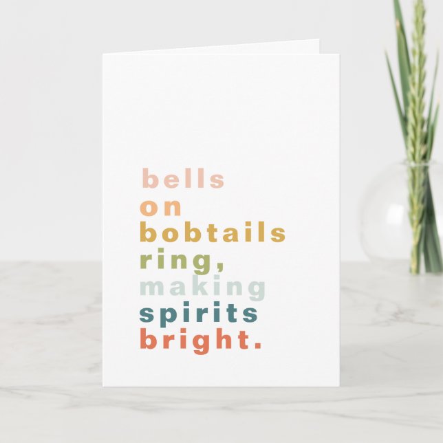 Bells sobre la tarjeta de felicitación Bobtail (Anverso)