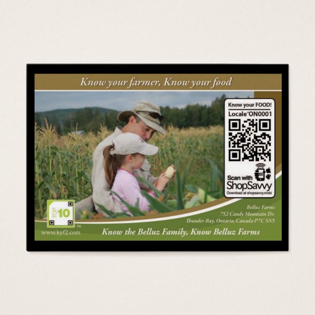 Belluz Farms Traceable Shelftalker (Frente)