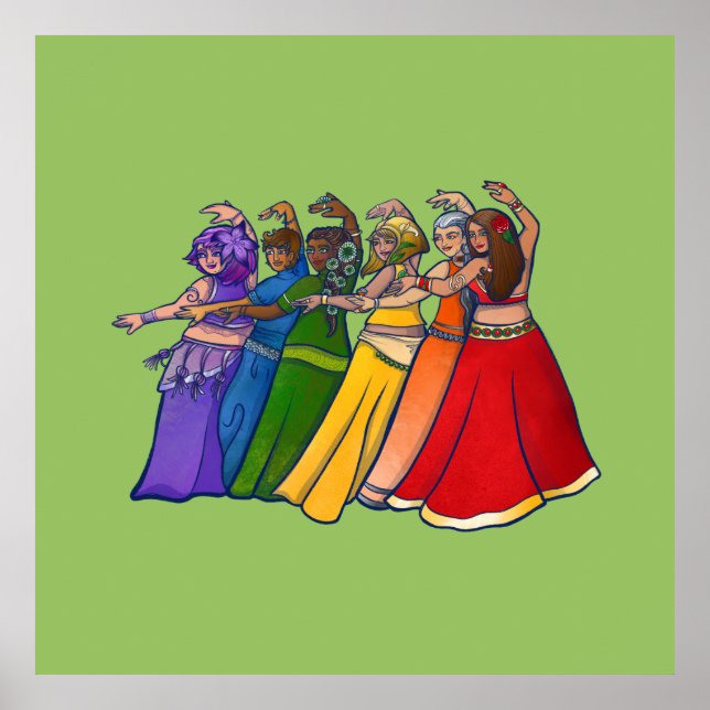 Belly arcoiris bailarina Belly de arte (Frente)