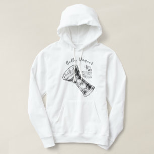 Belly Bailarina Darbuka Drum Sudadera Básica con c