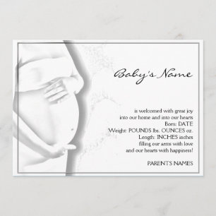 Belly embarazada Invitación de esbozo de bebé