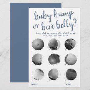 Belly simple de bulto o cerveza   Tarjeta de juego