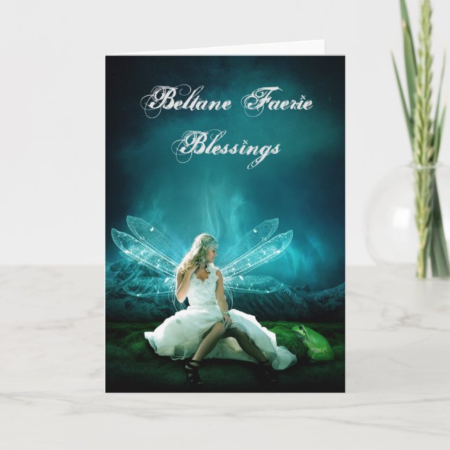 Beltane Faerie bendice la tarjeta de felicitación  (Anverso)