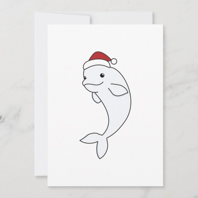 Beluga Ballena Feliz Navidad Animales de invierno  (Anverso)