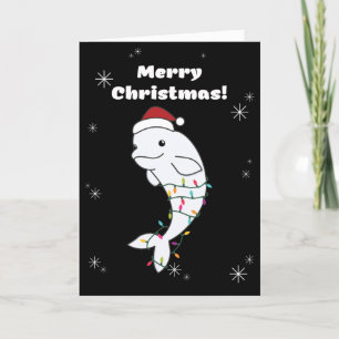 Beluga Ballena Feliz Navidad Animales de invierno 
