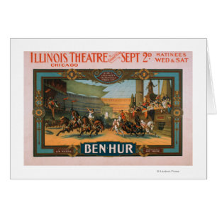 Ben-Hur en el poster del teatro de Illinois de