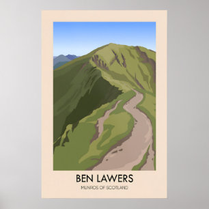 Ben Lawers Cumbres de Escocia Póster de viaje