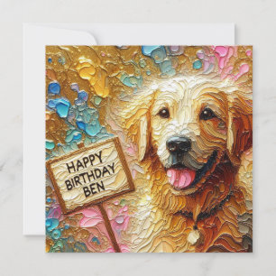 BEN ~ Tarjeta de cumpleaños ~ Golden Retriever ~