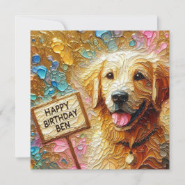 BEN ~ Tarjeta de cumpleaños ~ Golden Retriever ~