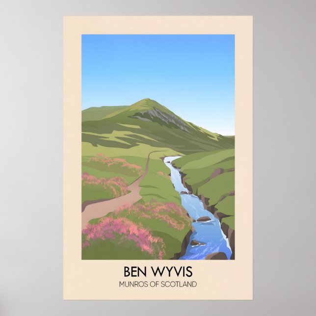 Ben Wyvis Munros de Escocia Póster (Frente)