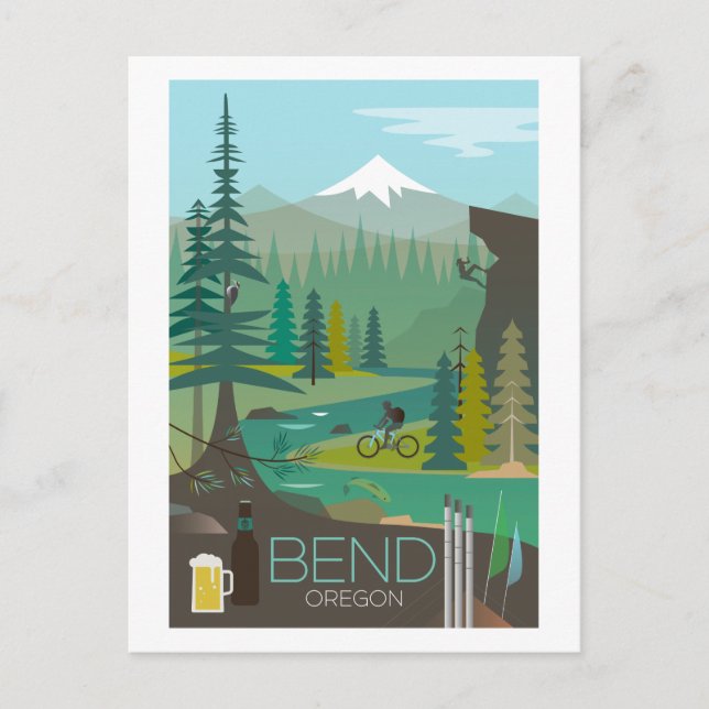 Bend, postal de Oregon (Anverso)