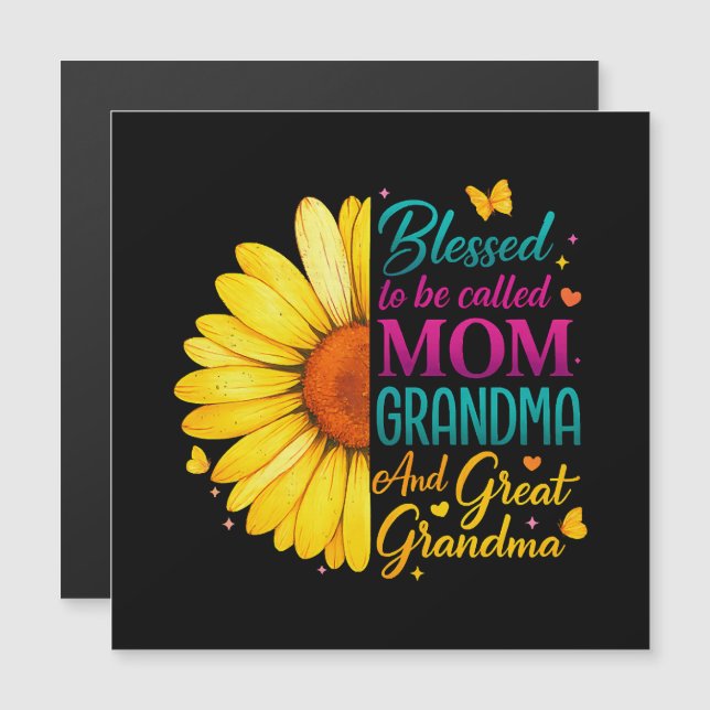 Bendecida por ser llamada mamá abuela genial (Anverso/Reverso)