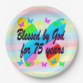 BENDECIDIDOS POR DIOS DURANTE 75 AÑOS PLATOS DE PA