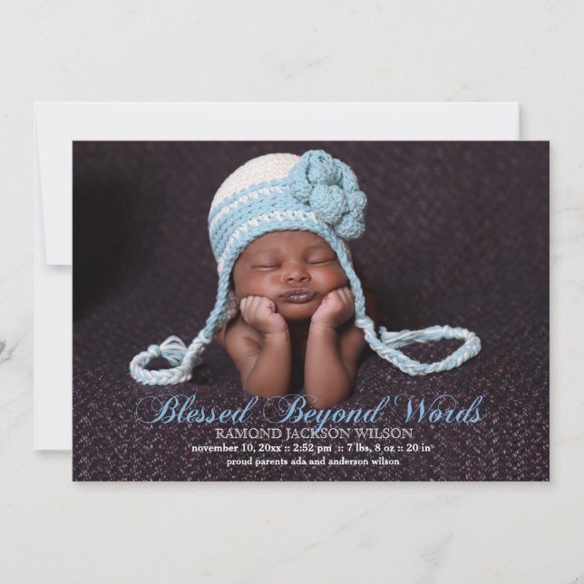 Bendecido Con El Anuncio Del Nacimiento De Una Fot (Anverso)