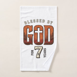 Bendecido Por Dios 7 Años Camiseta Cristiana Vinta