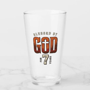 Bendecido Por Dios 7 Años Camiseta Cristiana Vinta