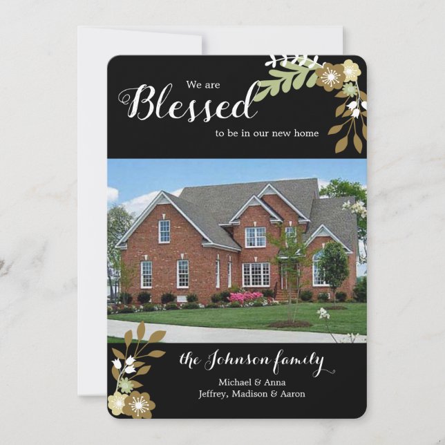 Bendecidos de estar en la nueva Invitación de casa (Anverso)