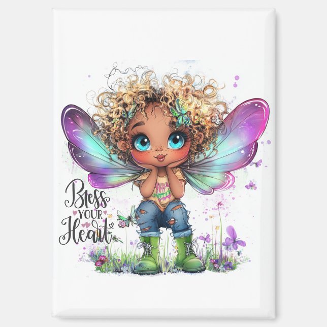 Bendice tu imán de hadas en el corazón (Anverso)