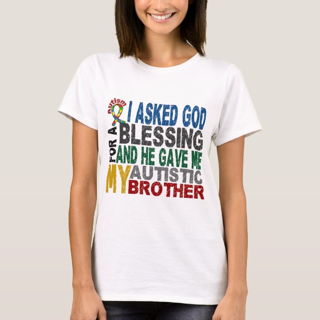 Bendición de 5 camisetas y ropas del autismo de (Anverso)
