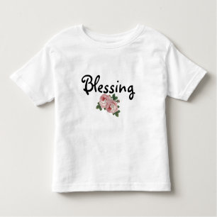 Bendición de la camiseta rizada floral