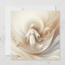 Bendición de madre divina en medio de tonos blanco