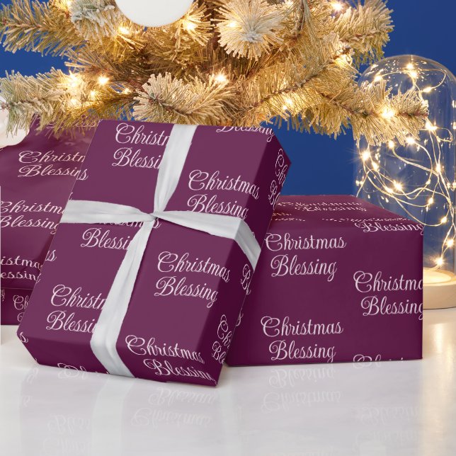 Bendición de Navidad | Profundo papel de regalo na (Vacaciones)