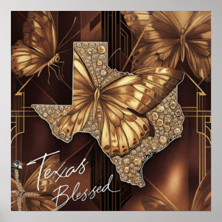 Bendición de Texas: Collage de Arte Deco de la Mar