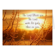 Bendición del Señor, número 6:24-26 tarjeta de la