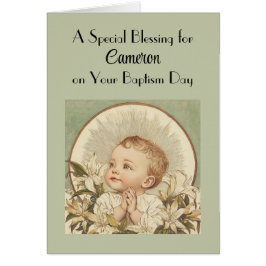 Bendición especial, bautismo Personalizado vintage