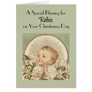 Bendición especial, Personalizado vintage Christen