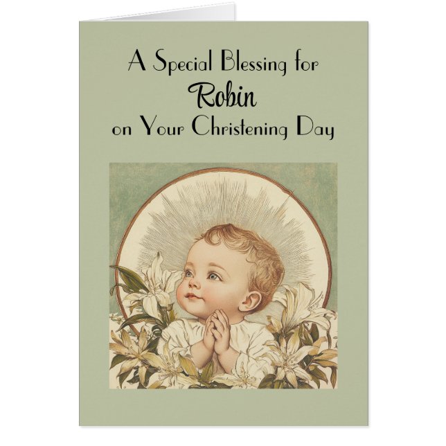 Bendición especial, Personalizado vintage Christen (Frente)